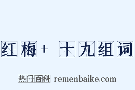 红梅+十九组词是什么意思的图片